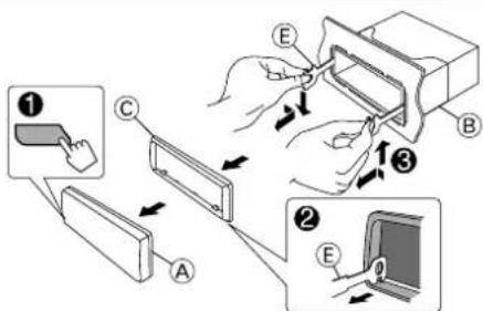 KENWOOD KDC-4557U - How to remove the unit - 1