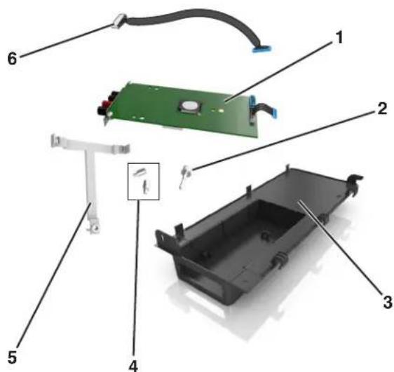 LEXMARK MS610dn - Installation d'un port Internal Solutions Port - 4