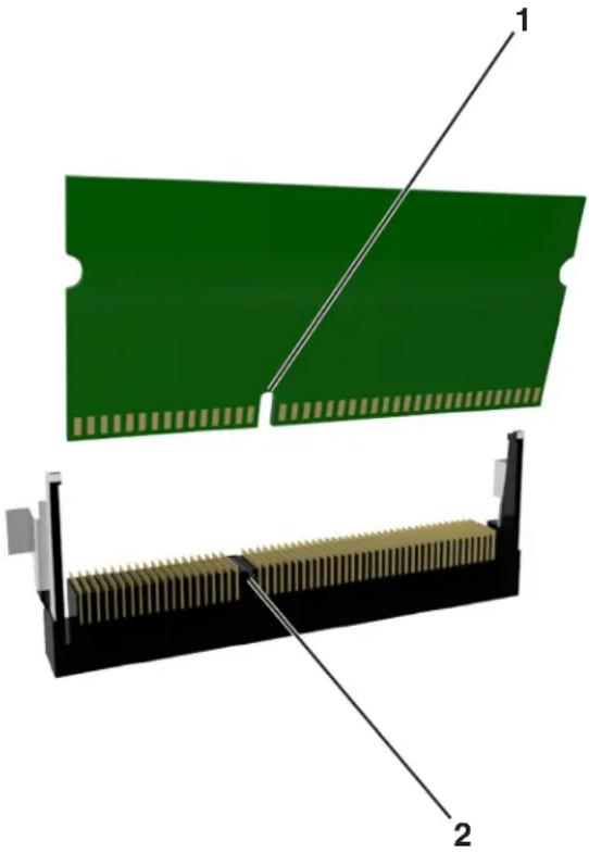 LEXMARK MS610dn - Installation d'une carte mémoire - 2