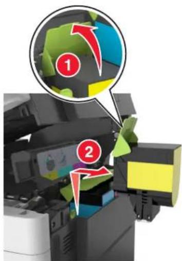 LEXMARK CX510de - Replacing toner cartridges - 2