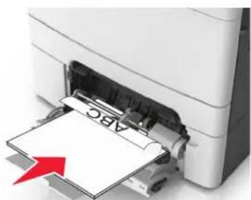 LEXMARK CX510de - Loading the multipurpose feeder - 8