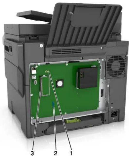 LEXMARK CX510de - Accessing the controller board - 4