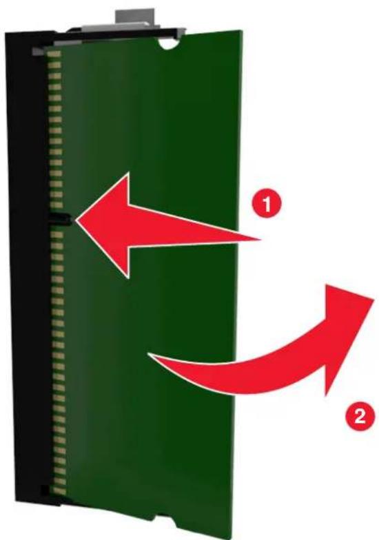 LEXMARK CX510de - Installing a memory card - 3