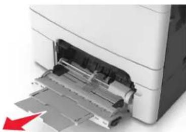 LEXMARK CX510de - Loading the multipurpose feeder - 3