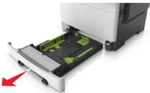 LEXMARK CX510de - Loading the 250- and 550-sheet tray - 2