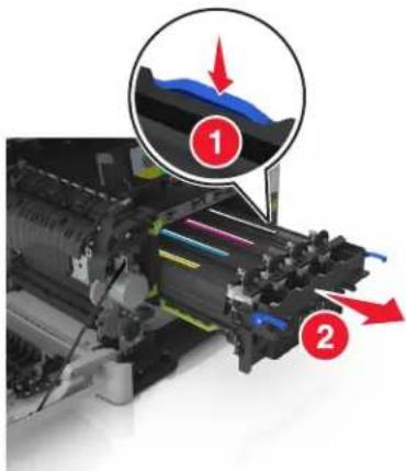 LEXMARK CX510de - Replacing a developer unit - 8
