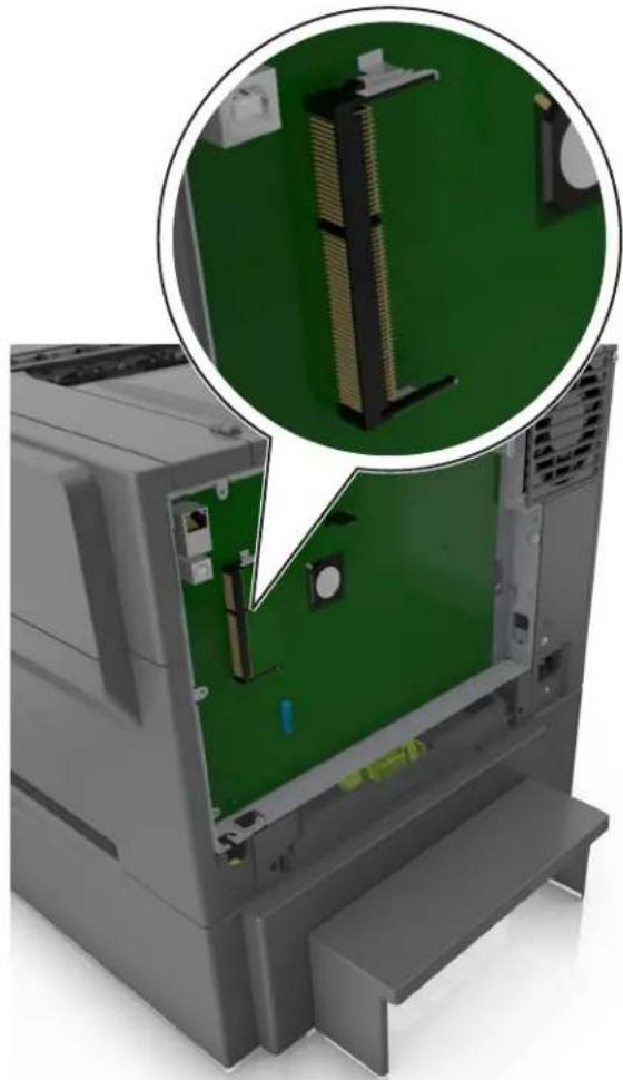 LEXMARK CS310n - Installing a memory card - 4