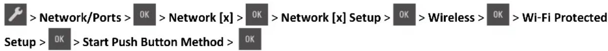 LEXMARK CS310n - Using the Push Button Configuration method - 1