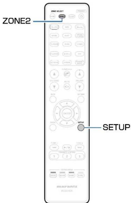 ZONE2 ZONE SELECT SETUP ZONE2 SETUP MARANTZ ACCESS