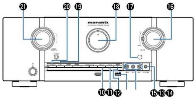 21 20 19 18 17 16 marantz 10 11 12 15 13 14