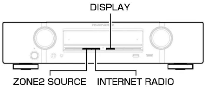 DISPLAY ZONE2 SOURCE INTERNET RADIO
