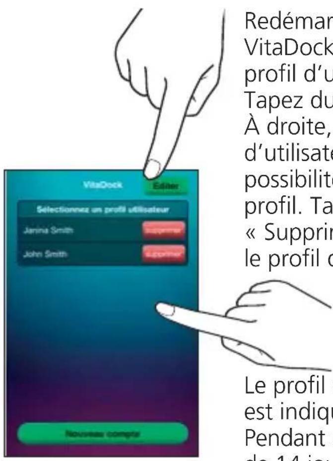 MEDISANA 51281 CardioDock - Suppression de profils d'utilisateurs - 1