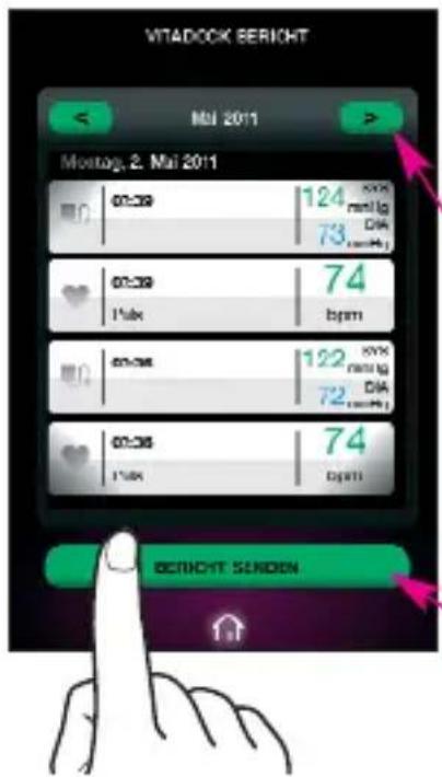 MEDISANA 51281 CardioDock - Bericht senden - 2