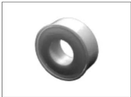 3D rendered image of a mechanical bearing or nut component (no text or symbols visible)