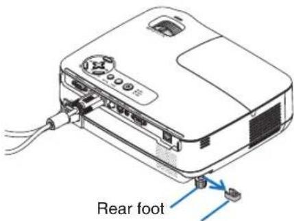 NEC V260X - Adjusting the left and right tilt of an image [Rear foot] - 3