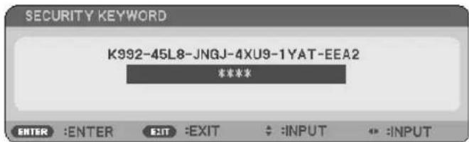 NEC V260X - To enable the Security function: - 7