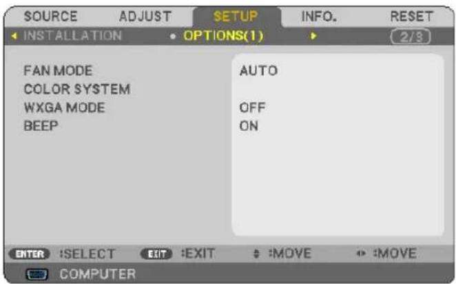NEC V260X - [OPTIONS(1)] - 1