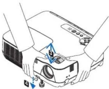 NEC V260X - Adjusting the left and right tilt of an image [Rear foot] - 2