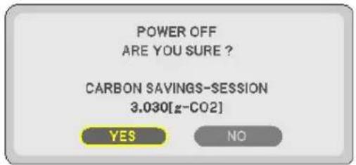 NEC V260X - To turn off the projector: - 2
