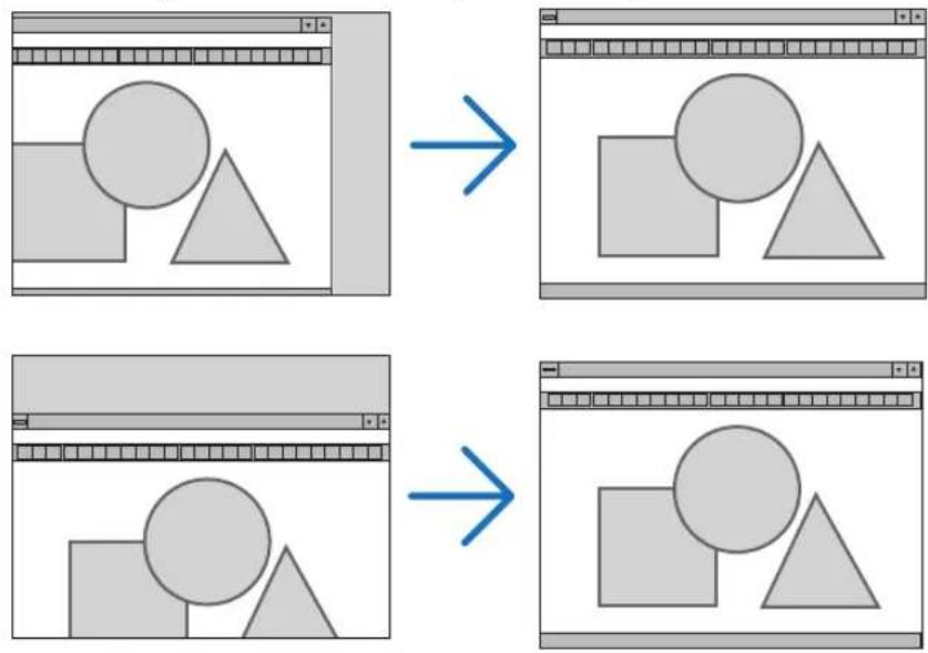 NEC V260X - Adjusting Horizontal/Vertical Position [HORIZONTAL/VERTICAL] - 1