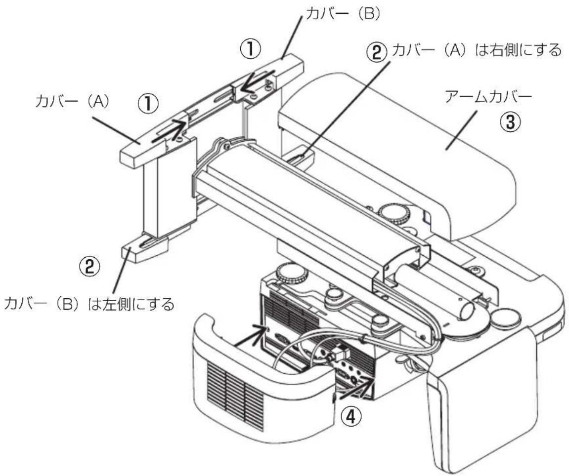 NEC U310W - プロジェクターアダプタと壁アダプタにカバーを取り付ける - 1