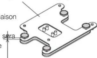 NEC U310W - Vérification des boutons de réglage de l'inclinaison. - 1