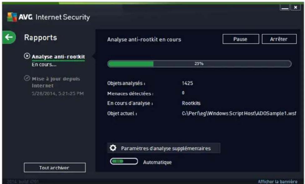 AVG Internet Security 2014 - Lancement de l'analyse - 1