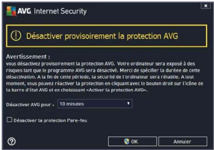 AVG Internet Security 2014 - Désactivation de la protection AVG - 1