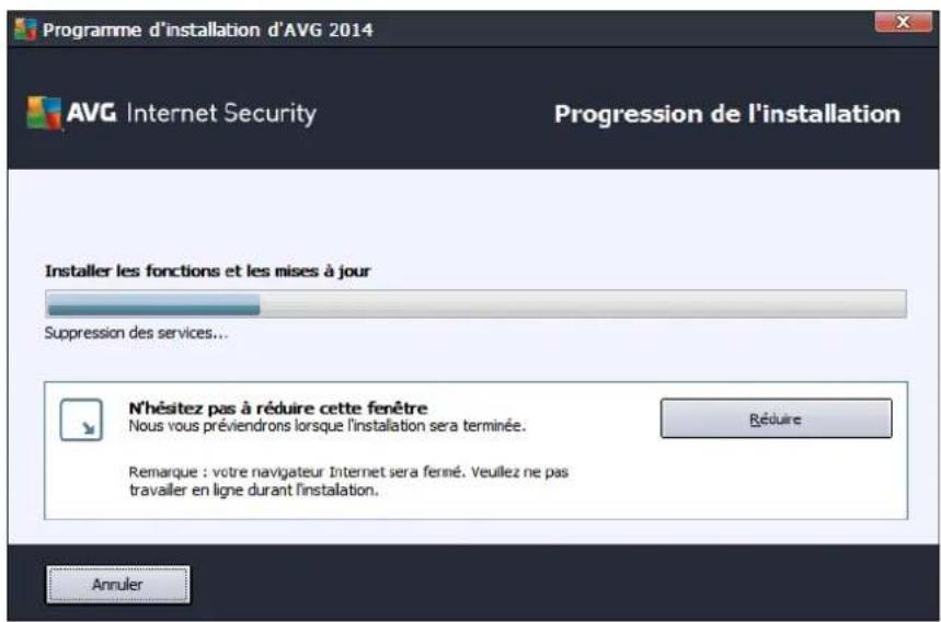 AVG Internet Security 2014 - Progression de l'installation - 1