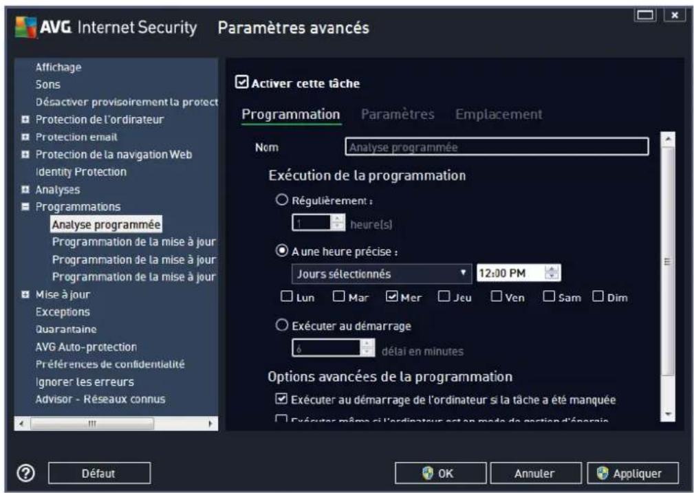 AVG Internet Security 2014 - Analyse programmée - 1