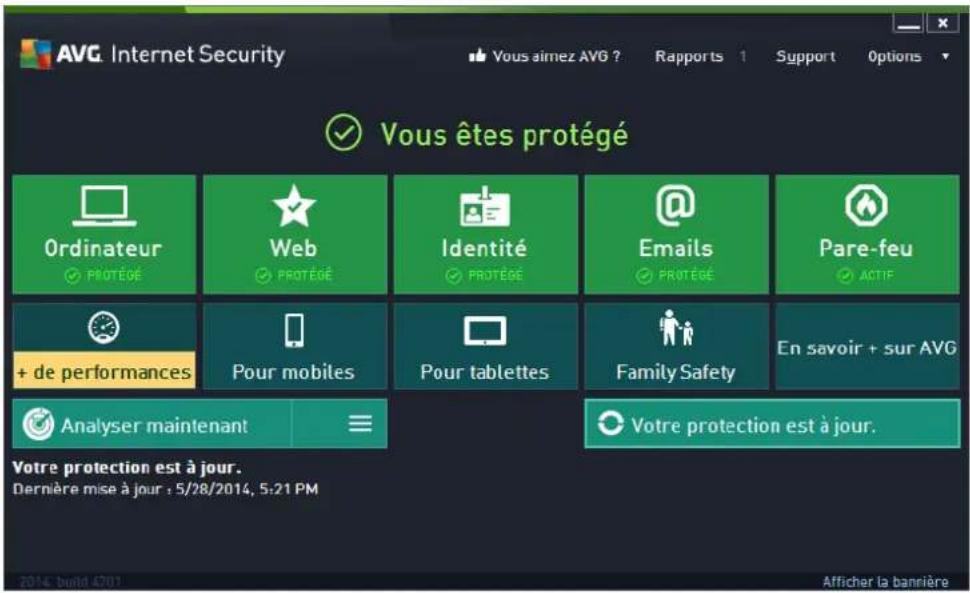 AVG Internet Security 2014 - Interface utilisateur AVG - 1