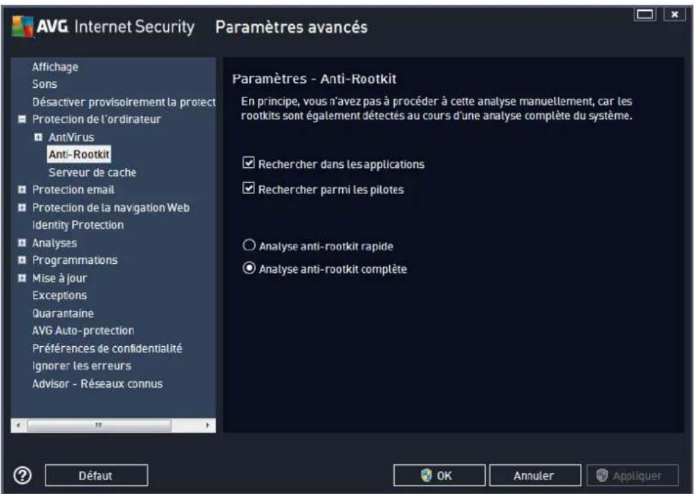 AVG Internet Security 2014 - Modification de la configuration de l'analyse - 1
