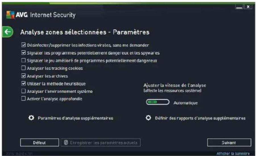 AVG Internet Security 2014 - Modification de la configuration de l'analyse - 1