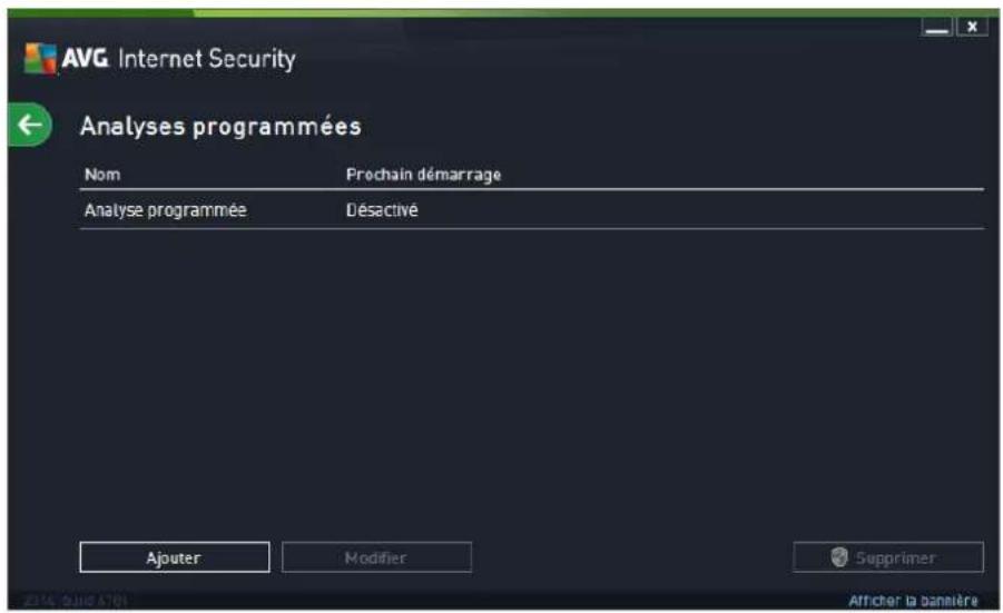 AVG Internet Security 2014 - Programmation de l'analyse - 1