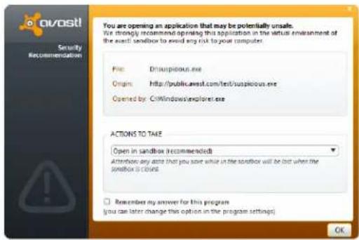 AVAST Internet Security 7.0 - La virtualisation de processus (Sandbox) - 2