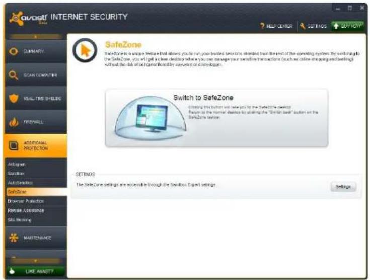 AVAST Internet Security 7.0 - Virtualisation de processus (SafeZone) - 1