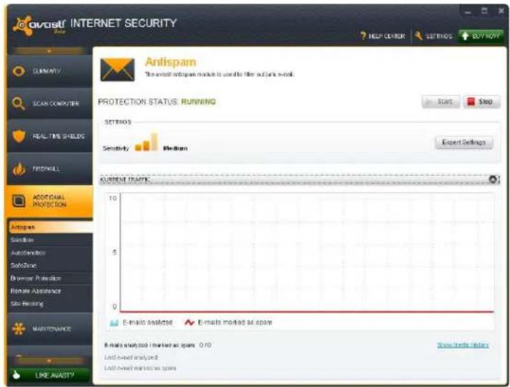AVAST Internet Security 7.0 - Filtre anti-spam - 1