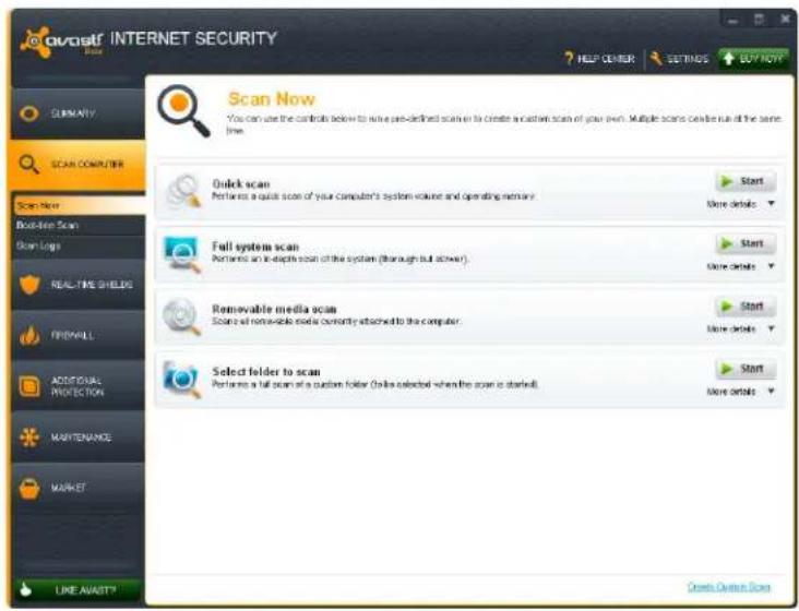 AVAST Internet Security 7.0 - Scan manuel de votre ordinateur - 1