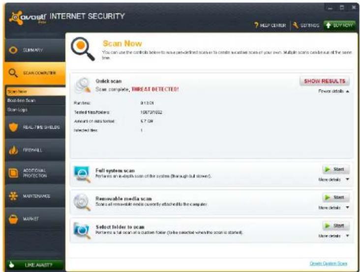 AVAST Internet Security 7.0 - Que faire en cas de détection d'un virus - 1