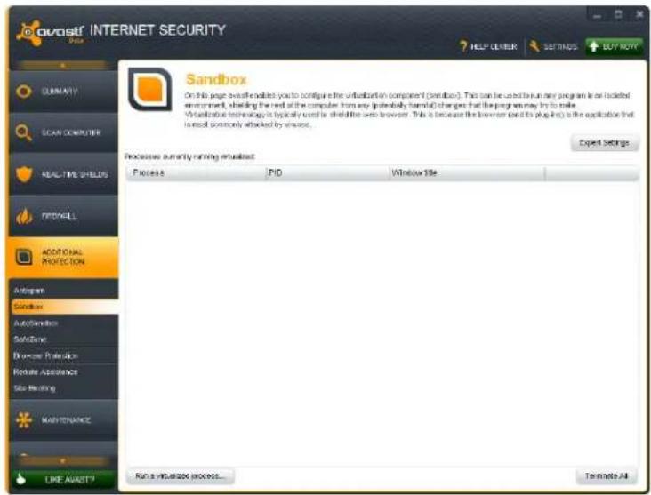 AVAST Internet Security 7.0 - La virtualisation de processus (Sandbox) - 1