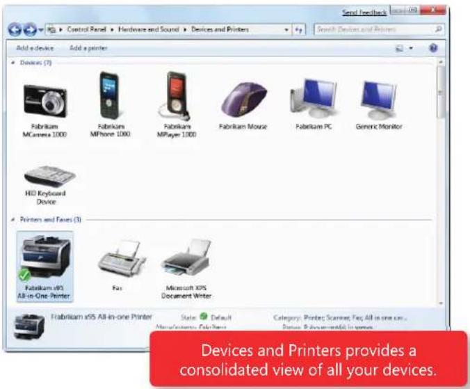 MICROSOFT Windows 7 - The Devices and Printers Folder - 1