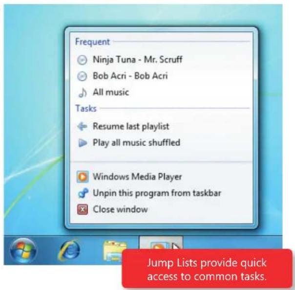 MICROSOFT Windows 7 - Jump Lists - 1