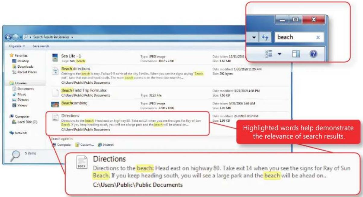 MICROSOFT Windows 7 - Improved Search Relevance - 1