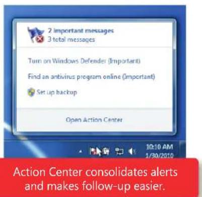 MICROSOFT Windows 7 - Action Center - 2