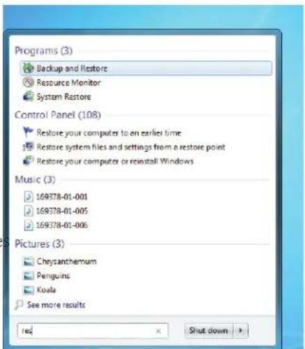 MICROSOFT Windows 7 - Searching from the Start Menu - 1