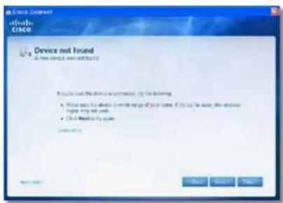 LINKSYS E1500 - Device not found message - 1
