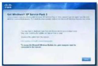LINKSYS E1500 - Get Windows XP Service Pack 3 (Hent Windows XP Service Pack 3)-meddelelse - 1