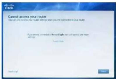 LINKSYS E1500 - Thông báo Cannot access your router (Không thể truy cập bộ định tuyến) - 1