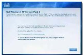 LINKSYS E1500 - Get Windows XP Service Pack 3 (Hanki Windows XP Service Pack 3) -ilmoitus - 1