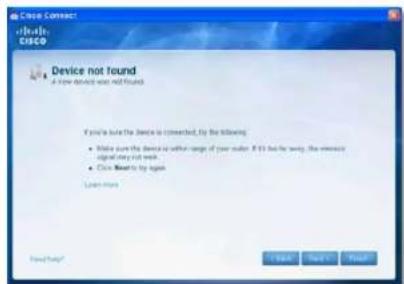 LINKSYS E1500 - Aparece el mensaje Device not found (Dispositivo no encontrado) - 1
